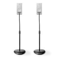 Speakerbeugel | Universeel | Standaard | 4.5 kg | Hoogte Verstelbaar | ABS / Staal | Zwart - thumbnail
