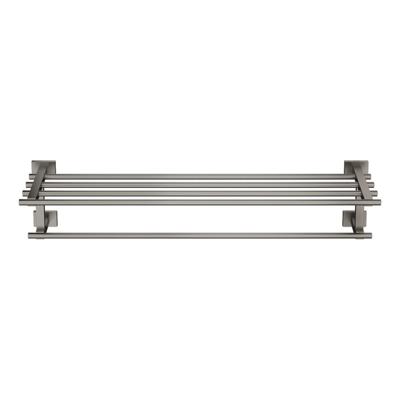 Handdoekhouder GROHE Essentials Cube 2 Armig Hard Graphite Geborsteld Handdoekhouder GROHE Essentials Cube 2 Armig Hard Graphite Geborsteld