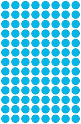 Etiket avery 3011 rond 8mm blauw 416st | 10 stuks