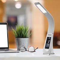 LED tafellamp - 4in1 lamp - kalender - klok - thermometer - wit - thumbnail