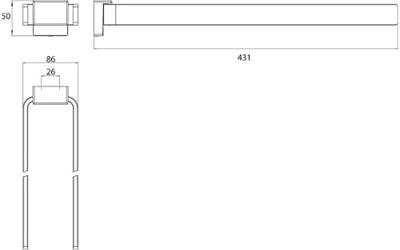 Emco Cue Handdoekhouder 8,6x43,1x5 cm Chroom