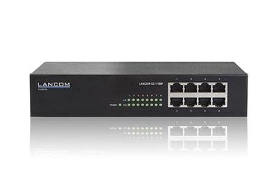 LANCOM GS-1108P, Unmanaged Gigabit Ethernet Switch, 8x GE POE-poort volgens IEEE 802.3af/at