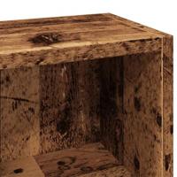 Cd-kasten 2 st 21x16x93,5 bewerkt hout oud houtkleurig - thumbnail