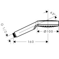 Hansgrohe Crometta handdouche 100 1jet EcoSmart, wit/chroom - thumbnail