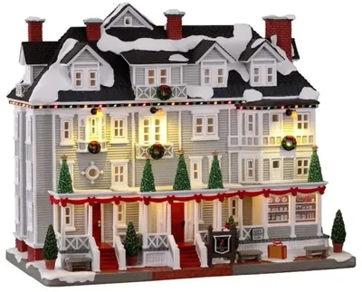 Lemax red lion inn verlicht kersthuisje Norman Rockwell 2023