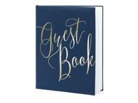 Gastenboek Chique Navy Blauw 20x24,5cm - thumbnail