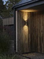 Konstsmide Temi 7667-758 Buitenlamp (wand) GU10 14 W Zwart/goud - thumbnail