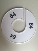 Maatring 11 cm wit/zwart 64 - thumbnail