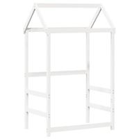 Kinderbedset met huisje massief grenenhout wit 80x200 cm - thumbnail