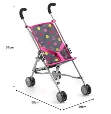 Mini-Poppenbuggy Roma - Funny Pink