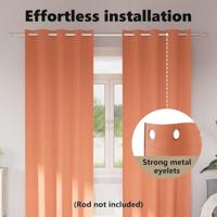 VidaXL Zwart-out gordijnen met ringen 2 pcs terracotta 245 x 140 cm - thumbnail