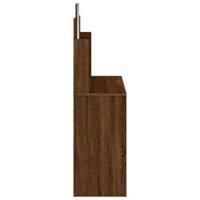 Kaptafel met spiegel 96x39x142 cm bruin eikenkleur - thumbnail