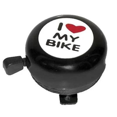 Messingschlager Absolut bell ø 54mm with sticker "i love my bike" black