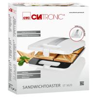 Clatronic ST3629 Sandwich toaster Wit, Zilver - thumbnail