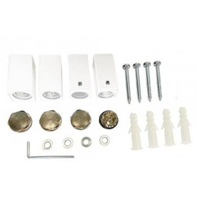 Wiesbaden Bevestigingsset tbv Sierradiator Tower m/o aansl. Wit