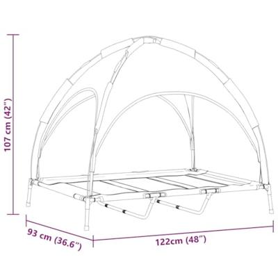 VidaXL Hondenbed marineblauw 122 x 93 x 106,5 cm staal