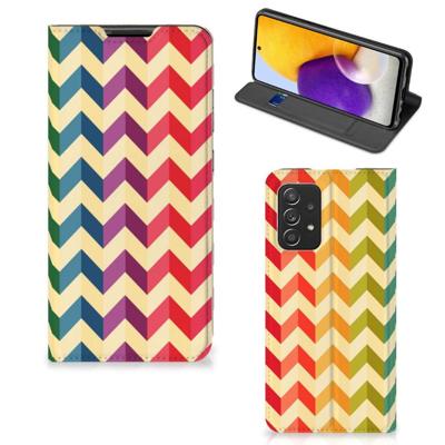 Samsung Galaxy A72 (5G/4G) Hoesje met Magneet Zigzag Multi Color