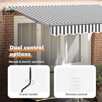 VidaXL Inklapbaar zonnescherm antraciet 350 x 200 cm stof - thumbnail