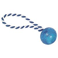 Nobby TPR bal met touw blauw 26cm - thumbnail