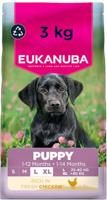 Eukanuba Puppyvoer met verse kip voor grote rassen, premium droogvoer voor junior honden, 3 kg - thumbnail