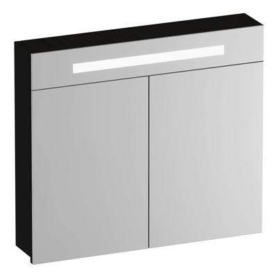 Brauer Promise Spiegelkast - 80 cm - met Verlichting - 2 Spiegeldeuren - Timber Black