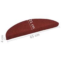 VidaXL Trapmatten zelfklevend 5 st 65x21x4 cm naaldvilt rood - thumbnail