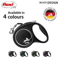 Flexi Black Design M 5 m Geel Hond Intrekbare riem - thumbnail