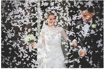 Confetti Kanon Goud/Wit (35cm)