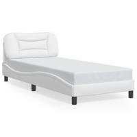 Bedframe met LED zonder matras "Hvar" wit 90x190 cm - thumbnail