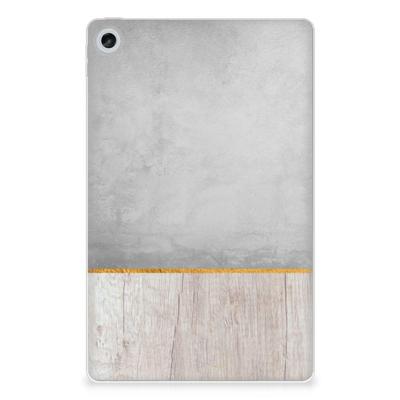Lenovo Tab M10 Plus (3e generatie) Silicone Tablet Hoes Wood Concrete Lenovo Tab M10 Plus (3e generatie) Silicone Tablet Hoes Wood Concrete