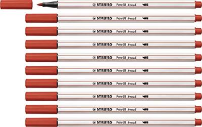 Brushstift stabilo pen 68/48 karmijnrood | 10 stuks Brushstift stabilo pen 68/48 karmijnrood | 10 stuks