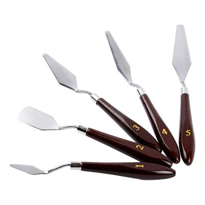 Creativ Company Paletmessen set, l: 17-23 cm, b: 1,5-2,5 cm, 5 stuk/ 1 doos
