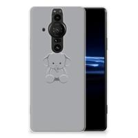 Sony Xperia Pro-I Telefoonhoesje met Naam Grijs Baby Olifant - thumbnail