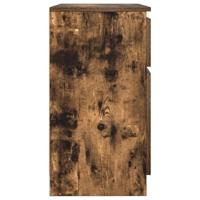 Dressoir met lade 71x35x65 cm spaanplaat gerookt eikenkleurig - thumbnail