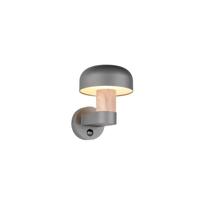 Trio WandlampFraser grijs met hout en sensor - 262569135 - thumbnail
