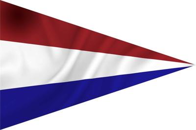 Dokkumer Vlaggen Centrale Puntvlag nederland 30x45 cm spun-poly