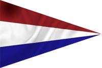 Dokkumer Vlaggen Centrale Puntvlag nederland 30x45 cm spun-poly - thumbnail