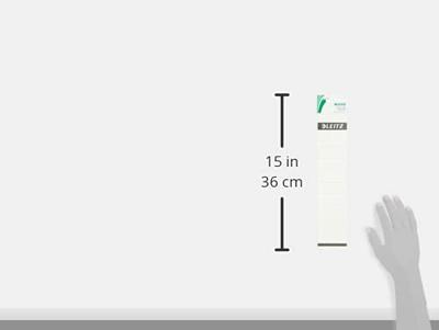 Leitz rugetiketten, zelfklevend, ft 6,1 x 28,5 cm, pak van 10 stuks, wit