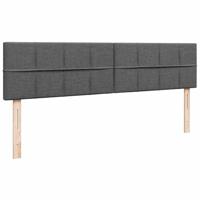 Ottoman bed met matras 200x200 cm stof donkergrijs - thumbnail