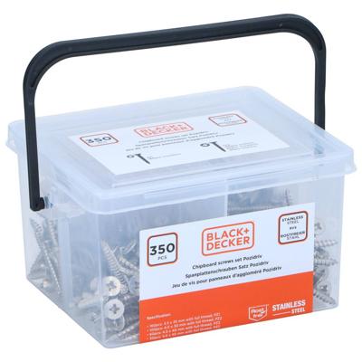 Schroevenkit Black & Decker Pozidriv Hout 350 Onderdelen