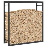 Haardhoutrek 80x28x86 cm staal matzwart - thumbnail