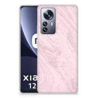 Xiaomi 12 Pro | TPU | Siliconen hoesje | Marble Pink - Origineel Cadeau Vriendin - thumbnail