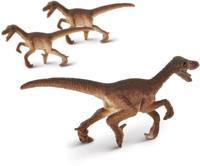 Safari speelfiguren Velociraptor 2 cm BPA vrij bruin 192 delig - thumbnail
