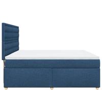 Boxspring met matras stof blauw 180x200 cm - thumbnail