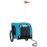 VidaXL Hondenfietstrailer oxford stof en ijzer blauw en zwart - thumbnail