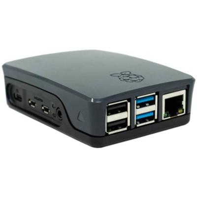 Raspberry Pi® 909-8138 SBC-behuizing Geschikt voor model: Raspberry Pi® B+, Raspberry Pi® 2 B, Raspberry Pi® 3 B, Raspberry Pi® 3 B+ Zwart