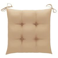 Tuinstoelen stapelbaar 6 st met kussens massief teakhout - thumbnail