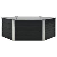 VidaXL Plantenbak verhoogd 129x129x45cm gegalvaniseerd staal antraciet - thumbnail