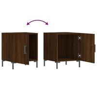 Nachtkastjes 2 st 40x40x50 cm bewerkt hout bruineikenkleurig - thumbnail