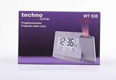 Techno Line WT538 WT 538 Projectieklok Zendergestuurd Zilver
